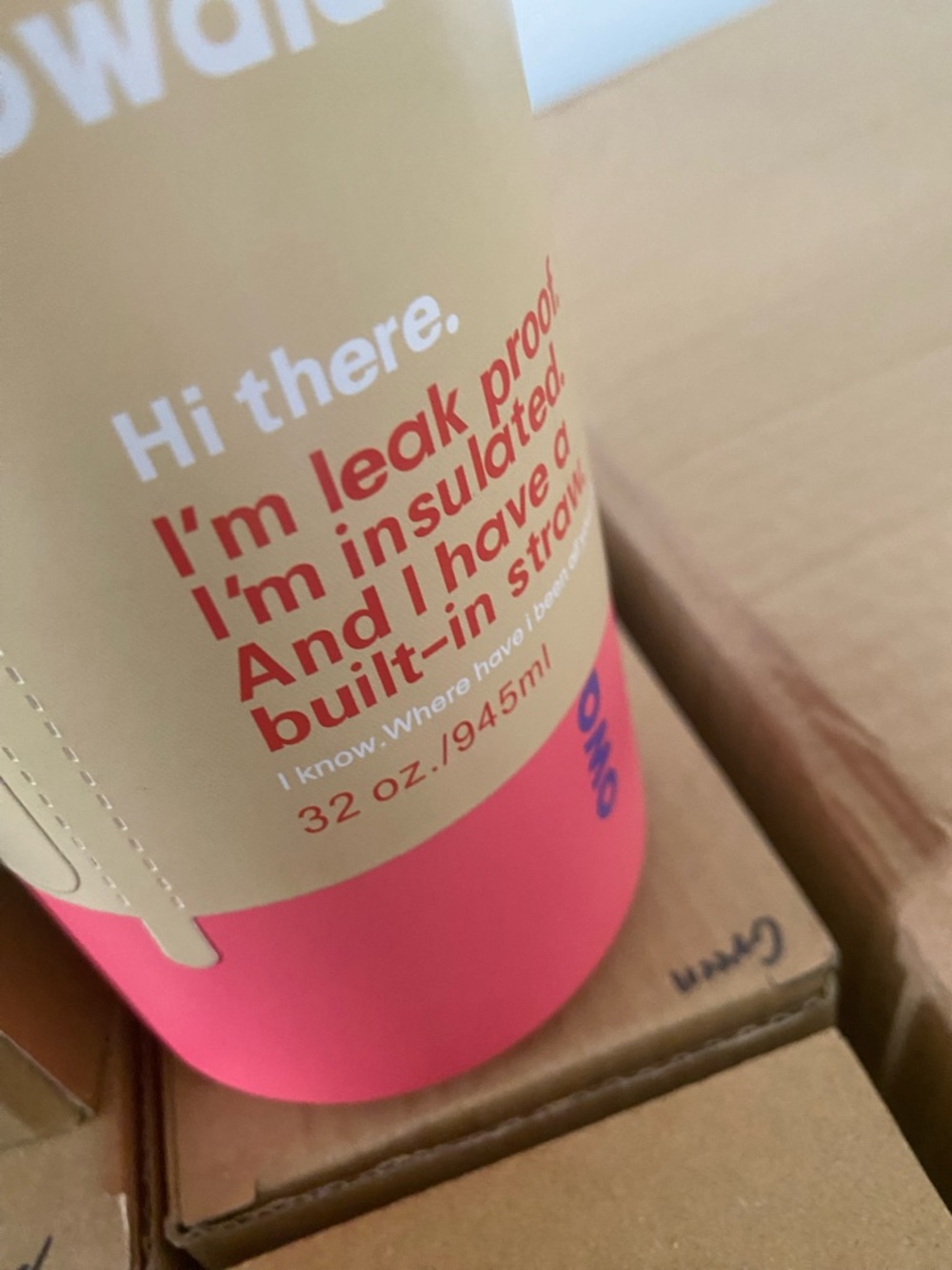 FreeSip Insulated Water Bottle - Pink - Picture 2 of 2